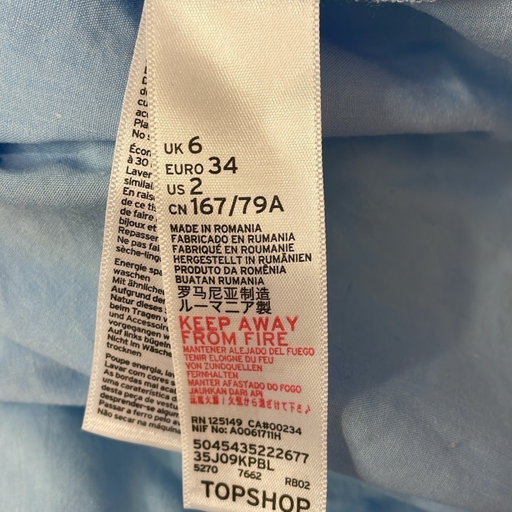 Topshop Textured Fit & Flare Mini Dress - Picture 7 of 8